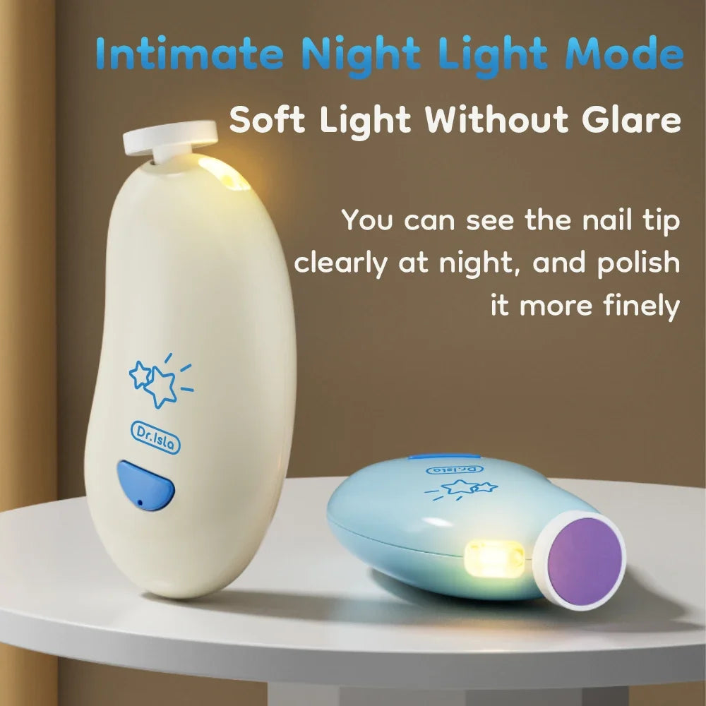 Electric Baby Nail Trimmer Set – Safe, Quiet & LED Light