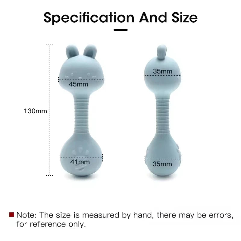 Silicone Baby Rattle – Easy Grip Rabbit Teether Toy