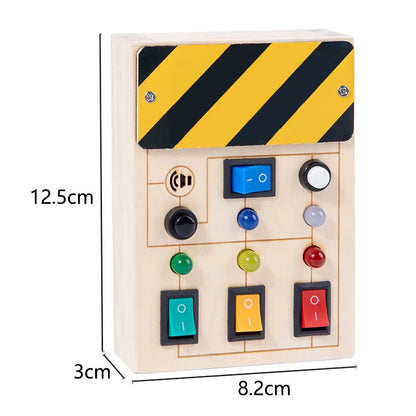 Montessori Busy Board LED Toy – Sensory Learning Fun