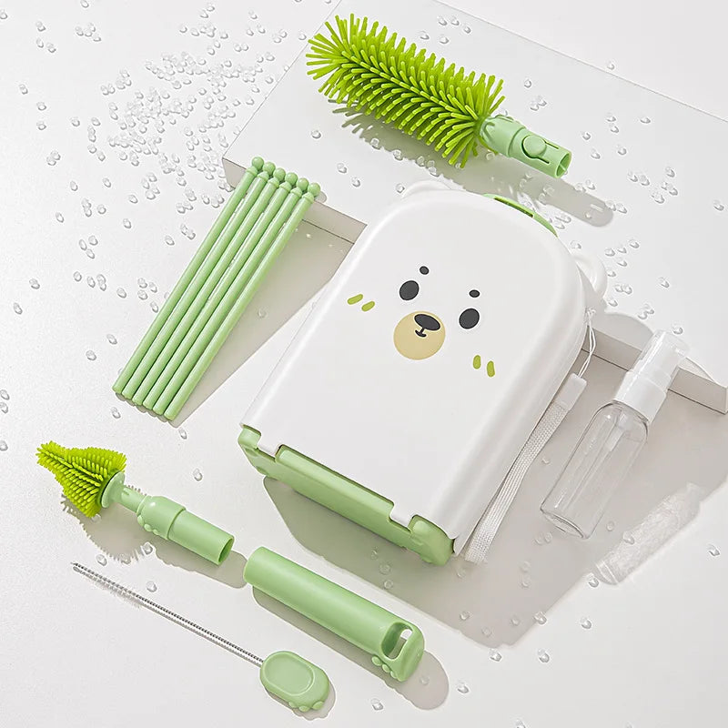 compact baby bottle brush for travel - KentDO