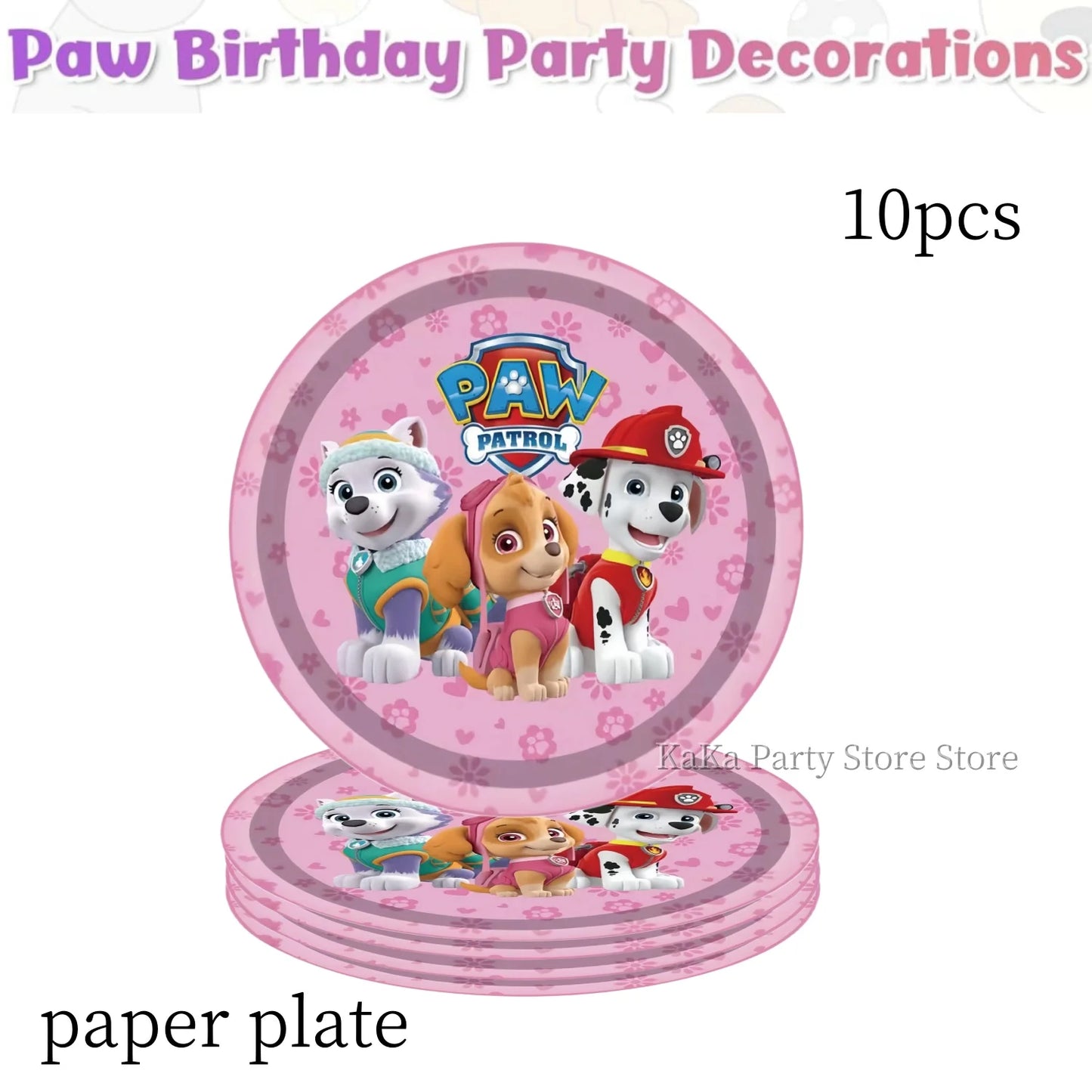 Paw Patrol Birthday Party Supplies – Skye Theme Tableware Set