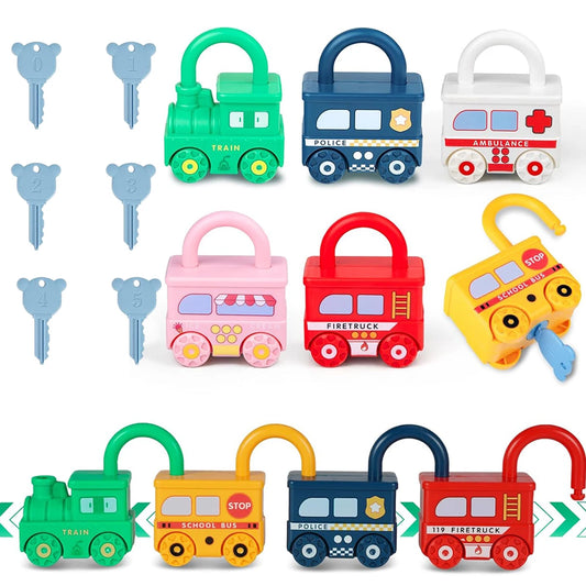 Montessori Lock & Key Toy Set Boosts Fine Motor Skills
