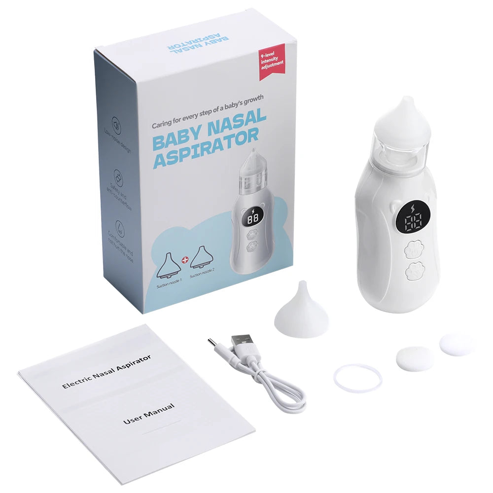 Baby Electric Nasal Aspirator – 9-Level Gentle Nose Cleaner