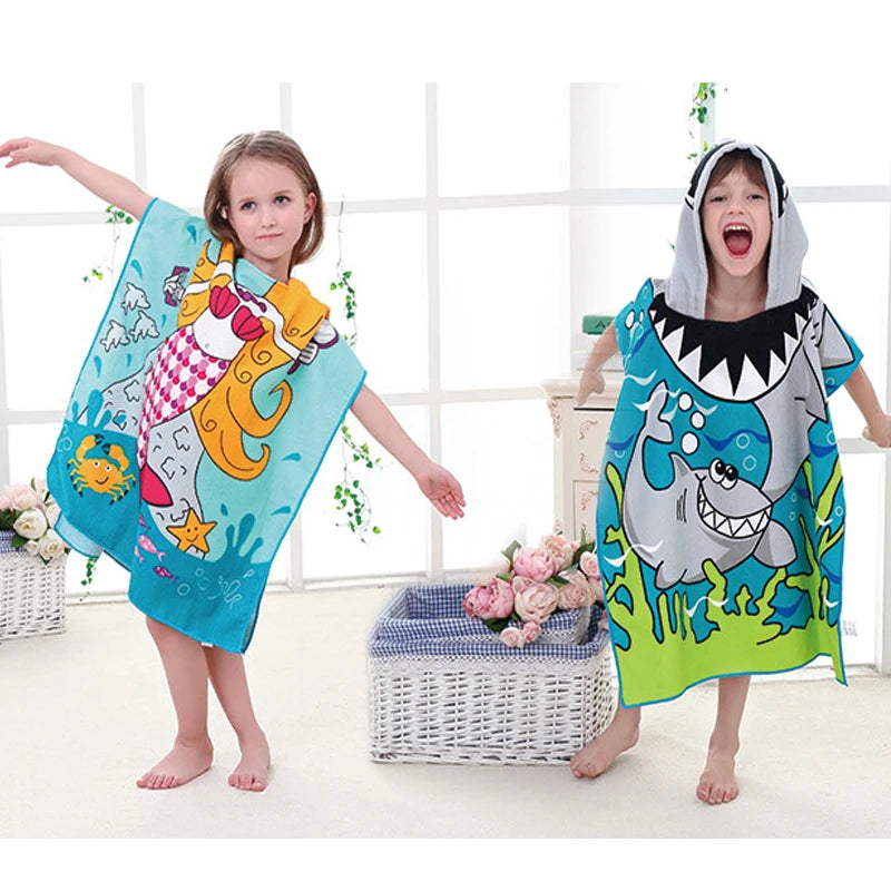 Cartoon Baby Hooded Bath Towel – Soft & Quick-Dry Cloak