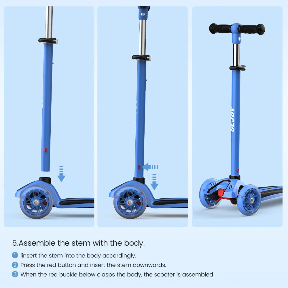 Kids Scooter with LED Wheels – Adjustable & Foldable Fun