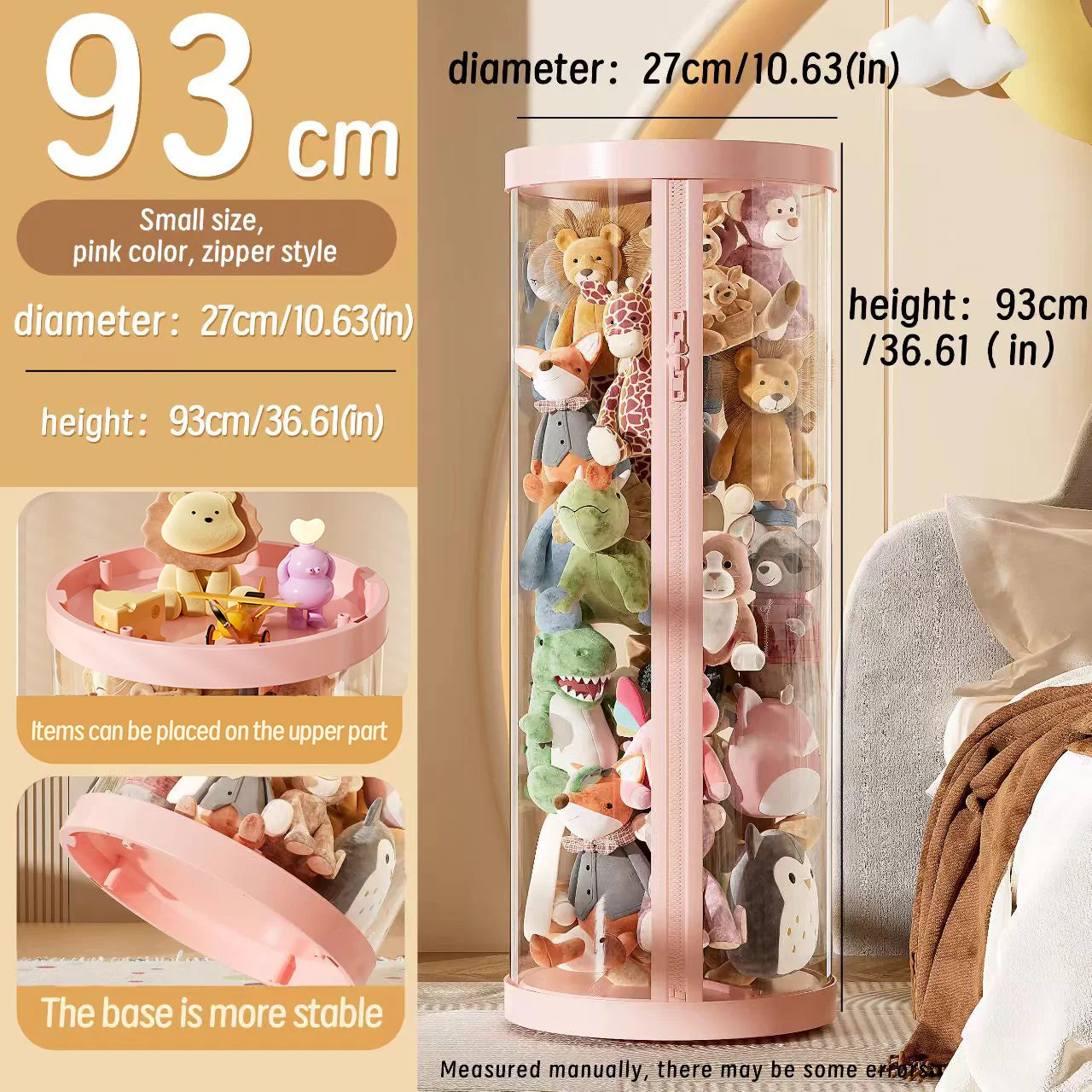 Transparent Doll Storage Box for Organized Toy Display