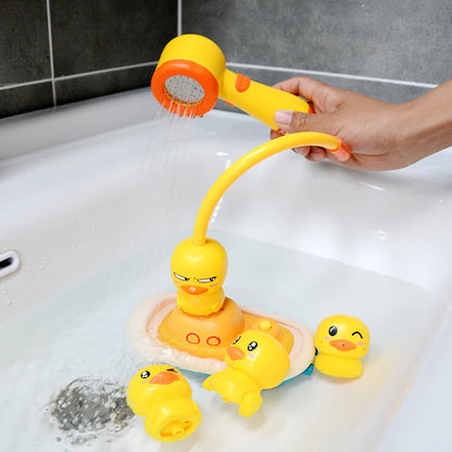 Baby Bath Toys Rainbow Duck Water Slide Fun Set