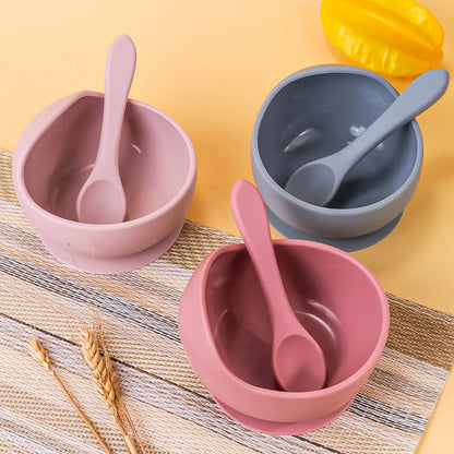 Silicone Sucker Bowl Set – Non-Spill Baby Feeding Bowls