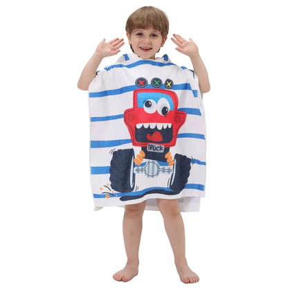 Children’s Hooded Beach Towel – Quick-Dry Microfiber Comfort