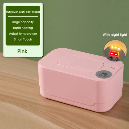 Baby Wipe Warmer LED Display Portable USB Heated Dispenser