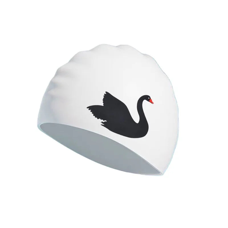 Silicone Swimming Cap – Cute Cartoon Design, Hair Protection