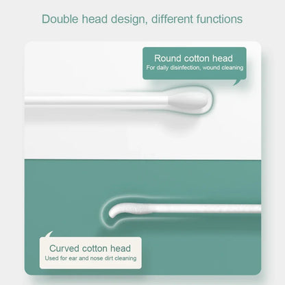 Organic Baby Cotton Swabs – 400PCS Safe & Gentle Care