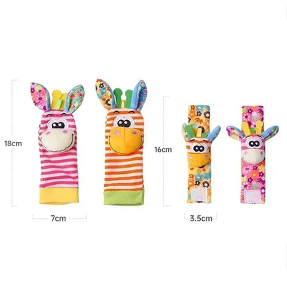 Baby Rattle Socks – Soft Animal Wrist & Foot Toy