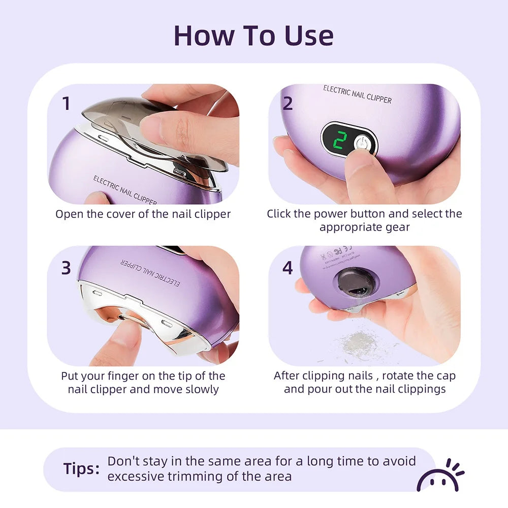 Electric Nail Clipper with UV Light – Safe & Easy Nail Care