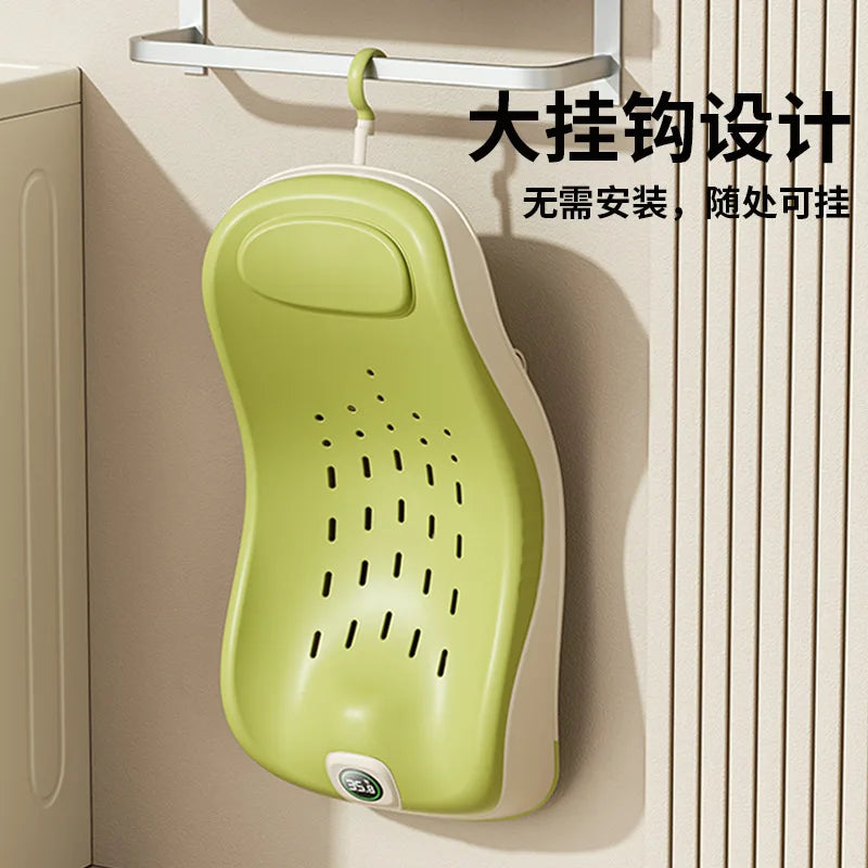 Silicone Baby Bathtub with Real-Time Temperature Sensor