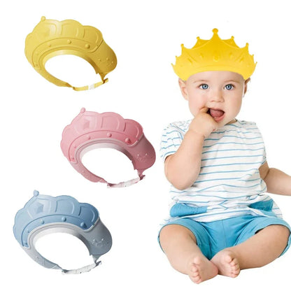 Baby Shower Cap with Adjustable Fit & Soft Ear Protection