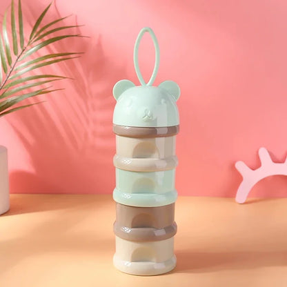 4-Grid Baby Milk Powder Container – Portable Snack Storage