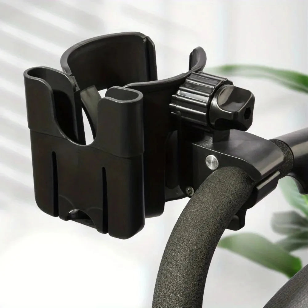 Universal Stroller Cup Holder with Phone Mount for Easy Travel