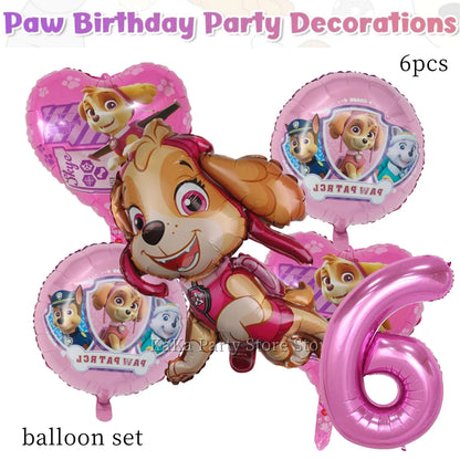 Paw Patrol Birthday Party Supplies – Skye Theme Tableware Set