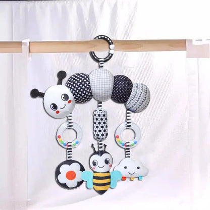 Black & White Baby Rattle Hanging Toy – Stimulate Senses