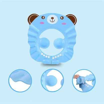 Baby Shower Cap for Kids – Adjustable Ear Protection Hat