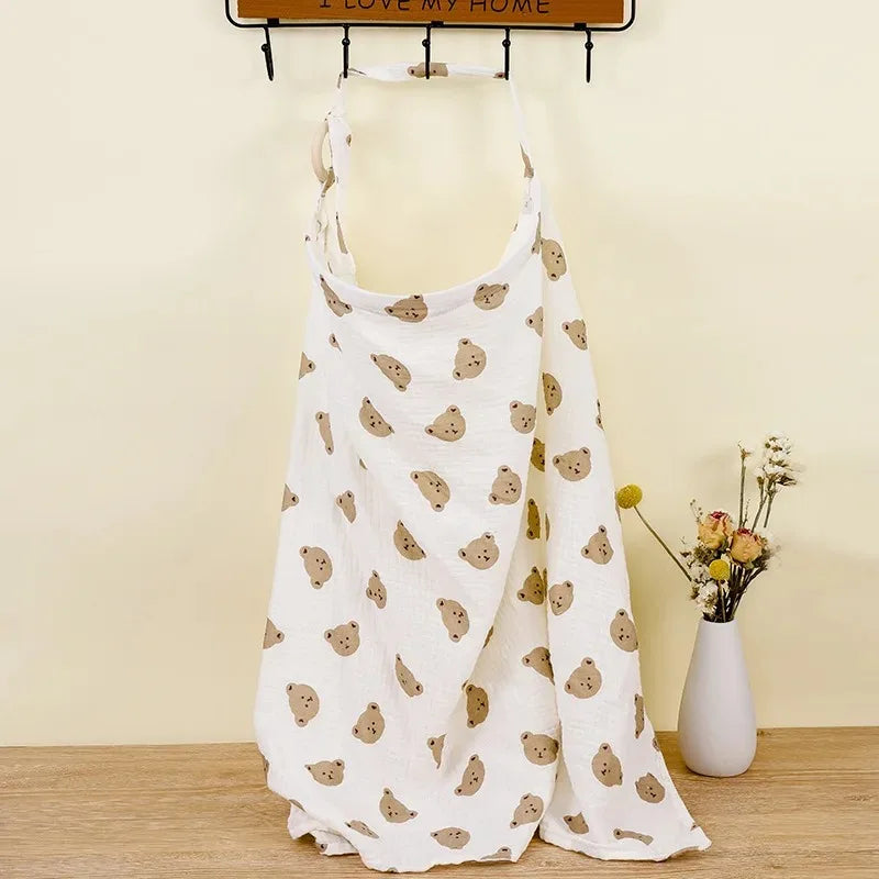Breastfeeding Cover Cotton Nursing Apron Adjustable Privacy