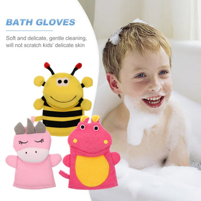 Children Bath Gloves – Soft Cartoon Sponge for Gentle Cleaning