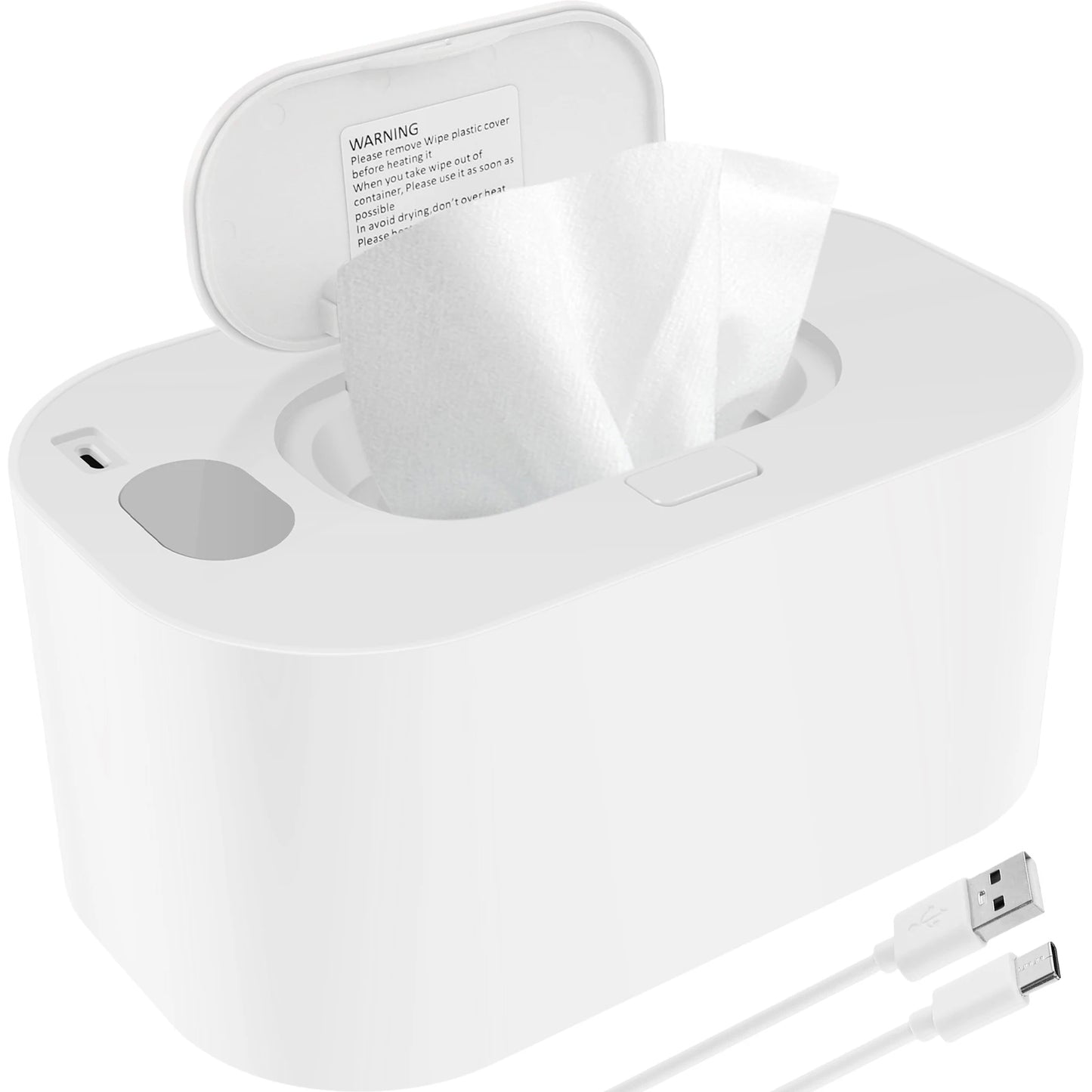 USB Baby Wipe Warmer with LED Light & Adjustable Heat