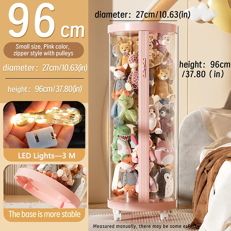 Transparent Doll Storage Box for Organized Toy Display