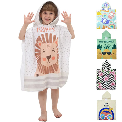 Children’s Hooded Beach Towel – Quick-Dry Microfiber Comfort