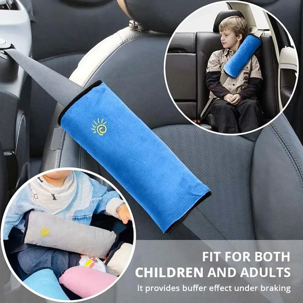 Kids Seat Belt Pillow – Soft Shoulder & Head Support for Car Trips