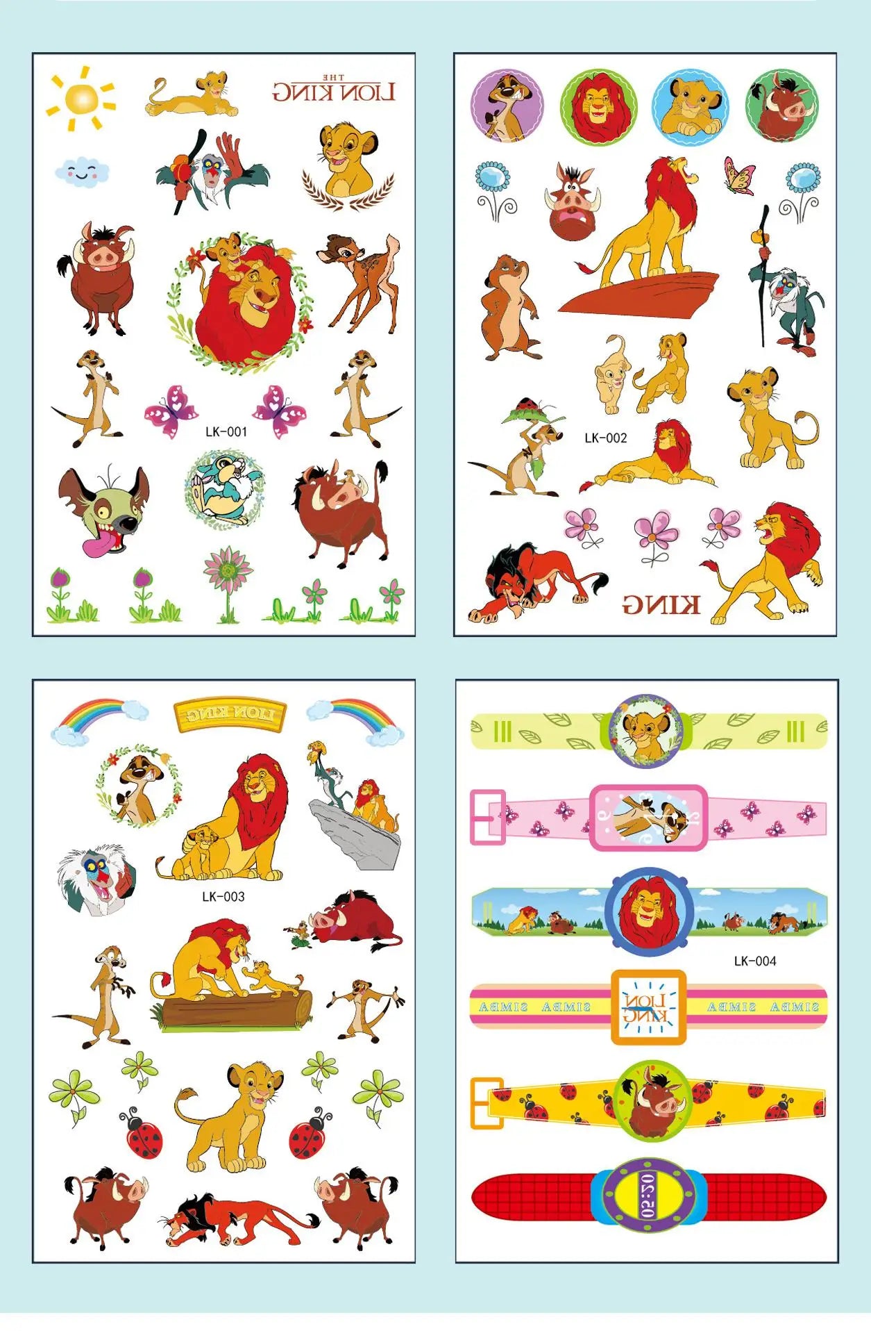 Temporary Tattoo Stickers for Kids – Cute Cartoon Party Fun