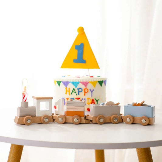 Wooden Train Toy for Kids – Montessori Learning & Number Fun