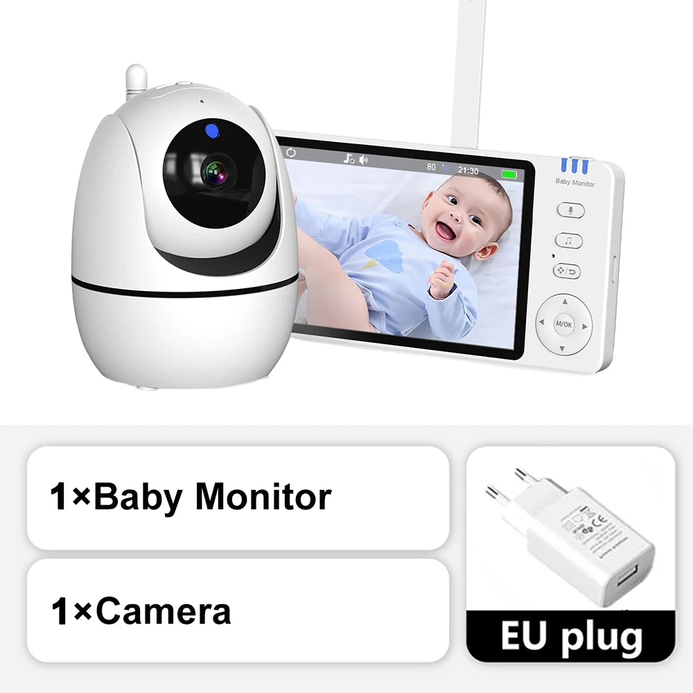 5" Video Baby Monitor HD PTZ Camera with Two-Way Audio