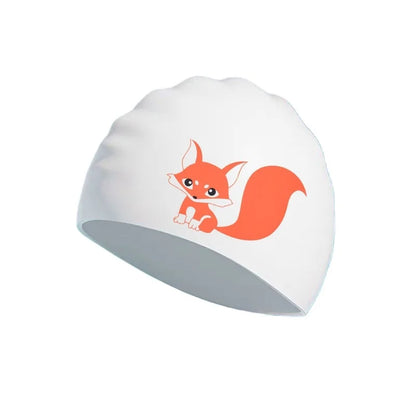 Silicone Swimming Cap – Cute Cartoon Design, Hair Protection