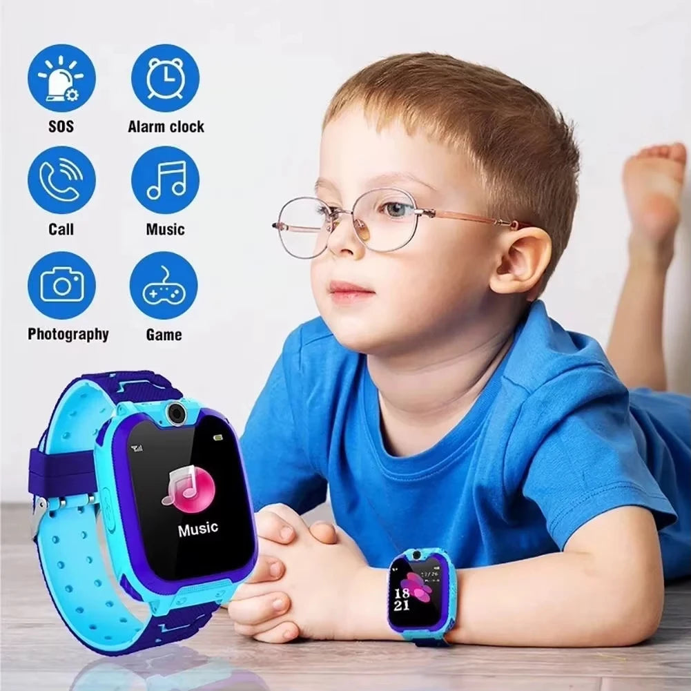 Kids Smart Watch GPS SOS Call Camera Waterproof Tracker