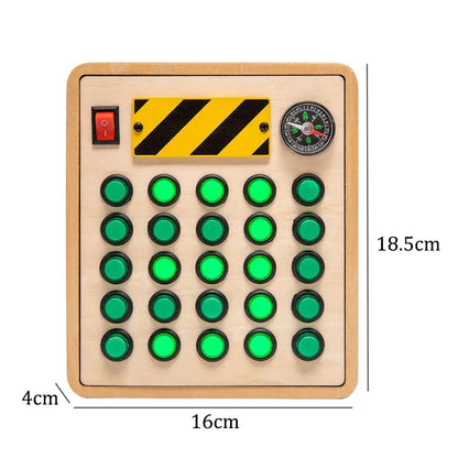 Montessori Busy Board LED Toy – Sensory Learning Fun
