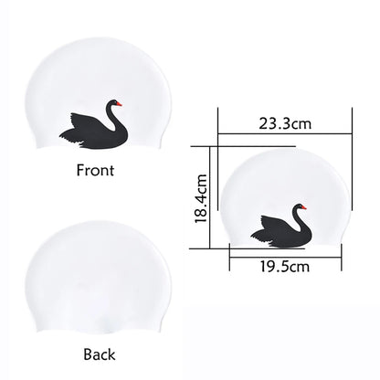 Silicone Swimming Cap – Cute Cartoon Design, Hair Protection