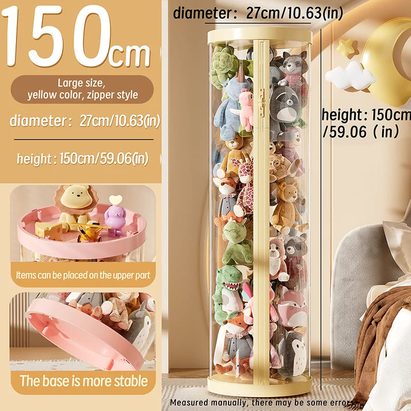Transparent Doll Storage Box for Organized Toy Display