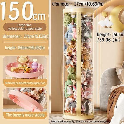 Transparent Doll Storage Box for Organized Toy Display