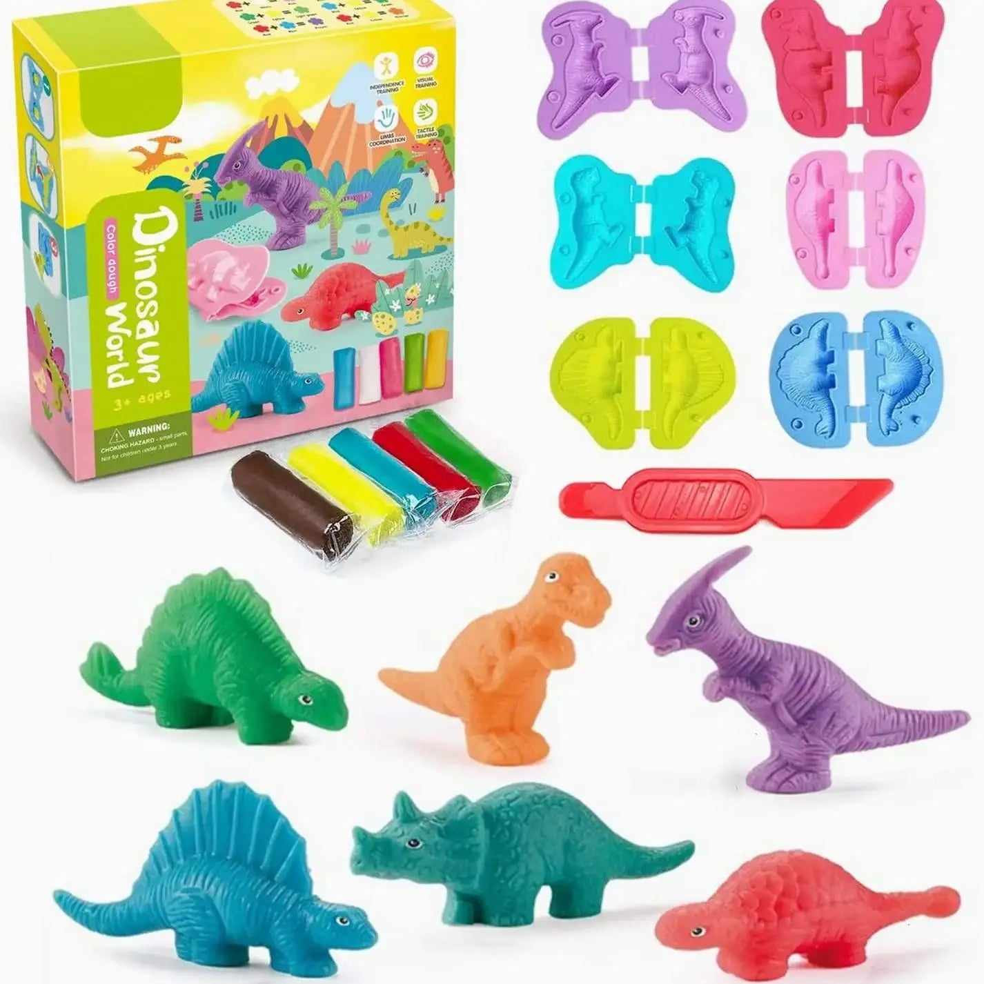 Dinosaur Playdough Set – Creative Learning Fun for Kids