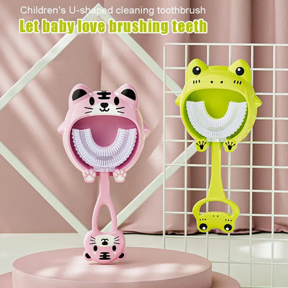 U-Shape Kids Toothbrush – Fun Cartoon Silicone Oral Care