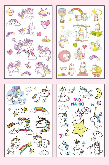 Temporary Tattoo Stickers for Kids – Cute Cartoon Party Fun