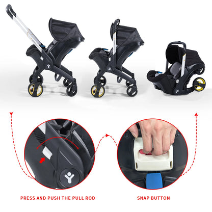 Foldable Baby Stroller With Sunshade – Lightweight & Safe