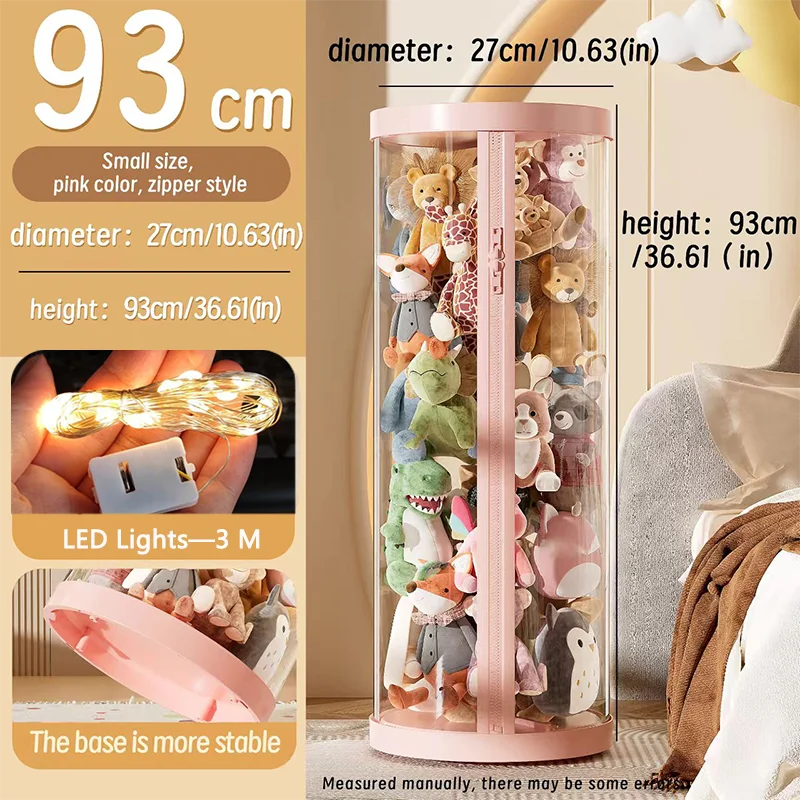 Transparent Doll Storage Box for Organized Toy Display