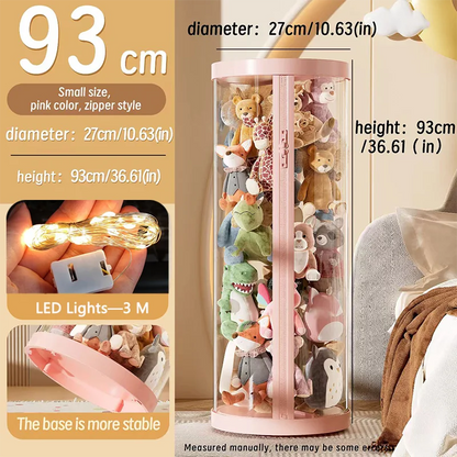 Transparent Doll Storage Box for Organized Toy Display
