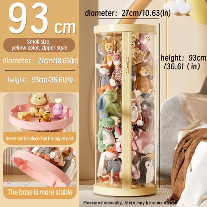 Transparent Doll Storage Box for Organized Toy Display