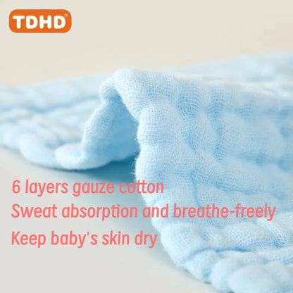 Baby Cotton Gauze Saliva Towel Set – Soft & Absorbent 5-Pack