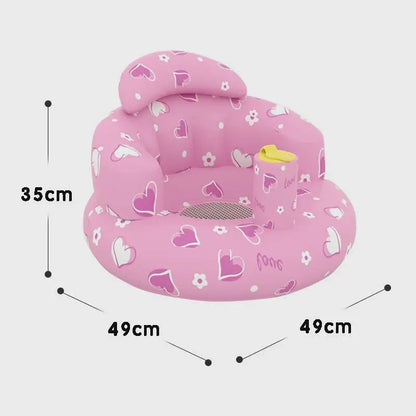 Inflatable Baby Seat for Safe Sitting & Feeding Support