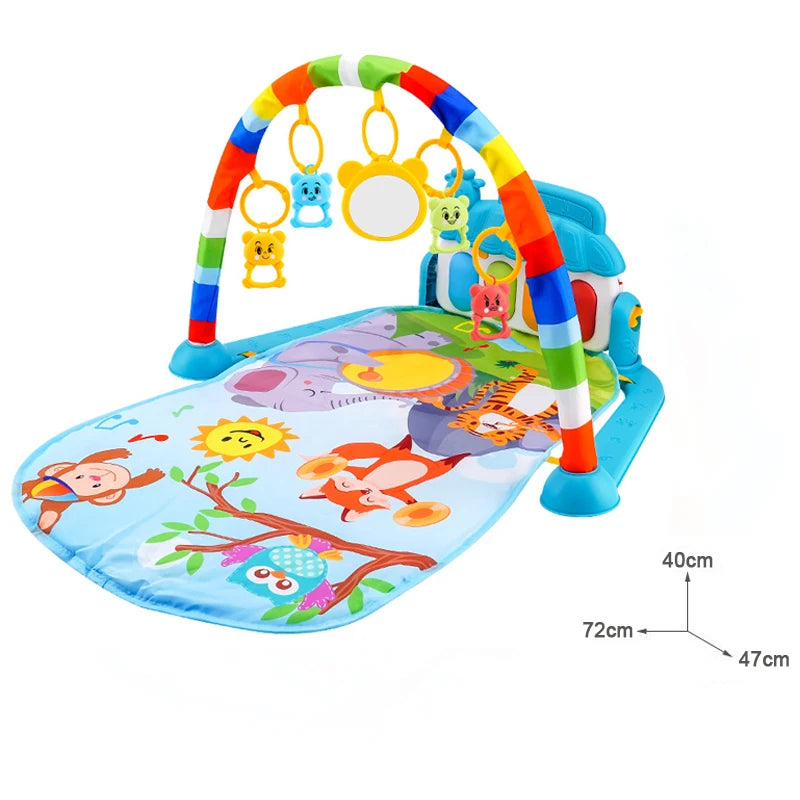 Musical Baby Activity Gym Mat with Piano for Sensory Play